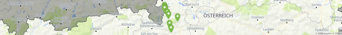 Map view for Pharmacies emergency services nearby Scheffau am Tennengebirge (Hallein, Salzburg)